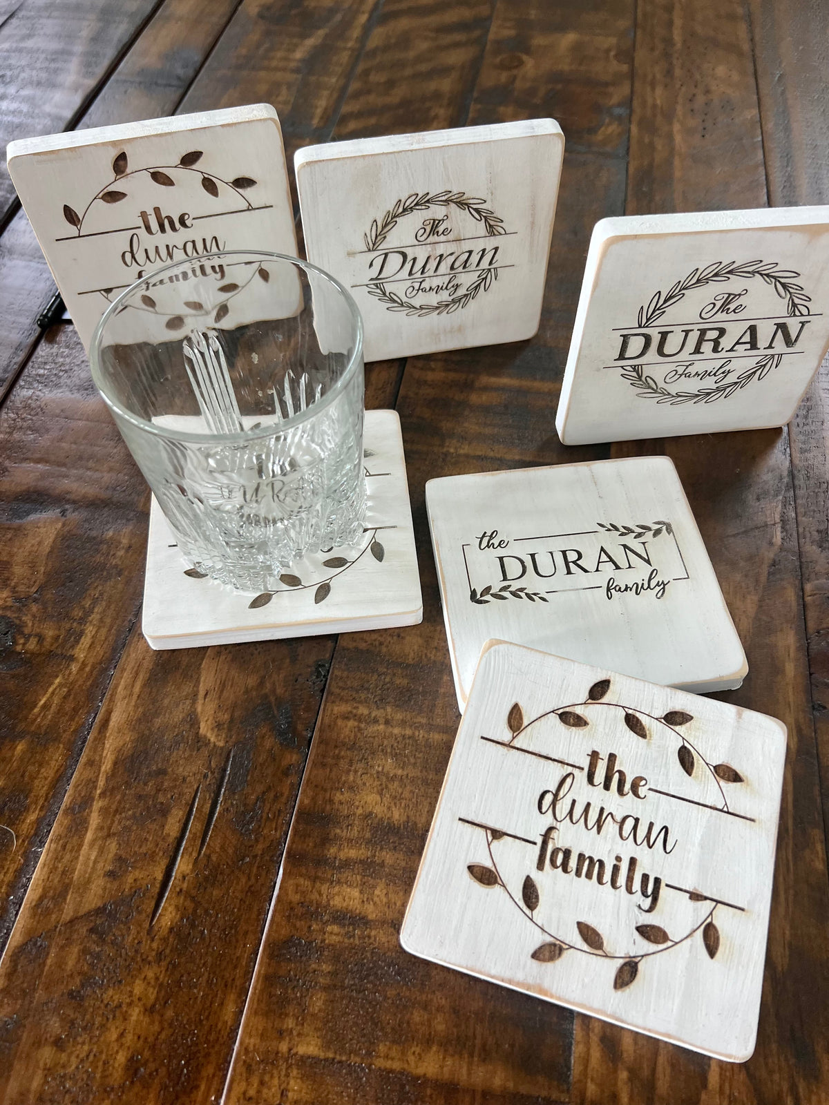 Custom Coasters – Exquisite 6-Piece Monogrammed Set