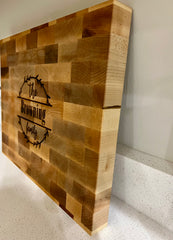 Personalized Farmhouse Butcher Block Cutting Board
